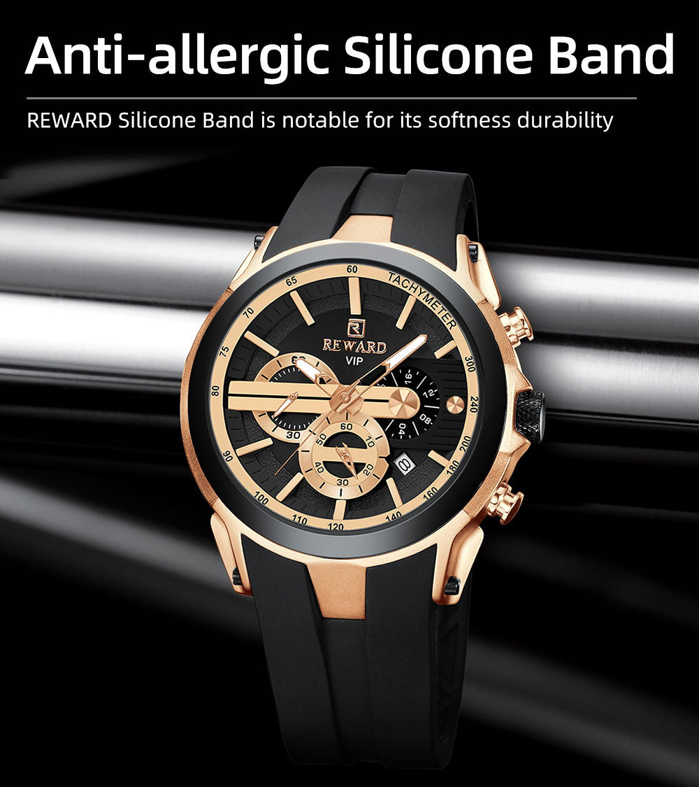 REWARD VIP Chronograph Sport Watch – Premium Silicone Band