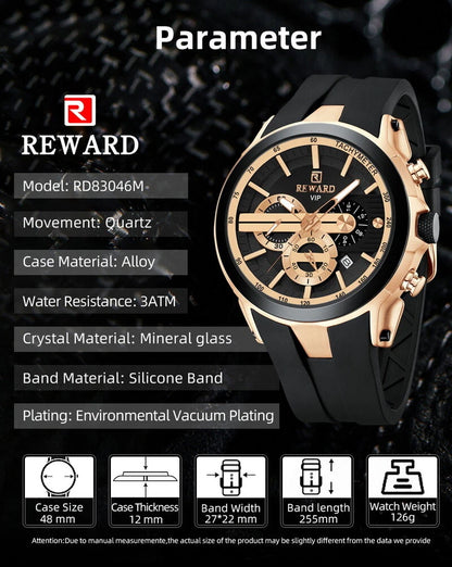 REWARD VIP Chronograph Sport Watch – Premium Silicone Band